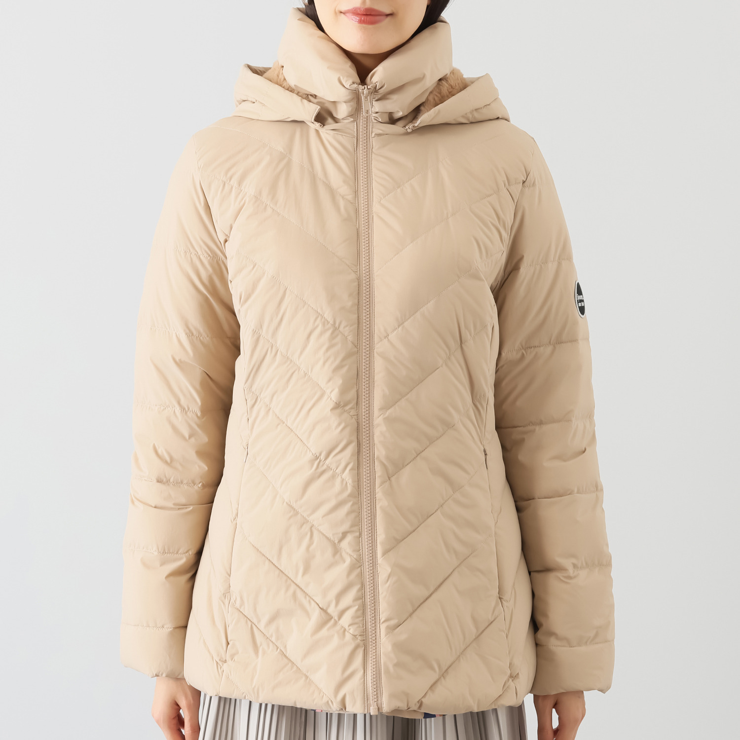 スプーム スタイリッシュ 軽量ダウンジャケット