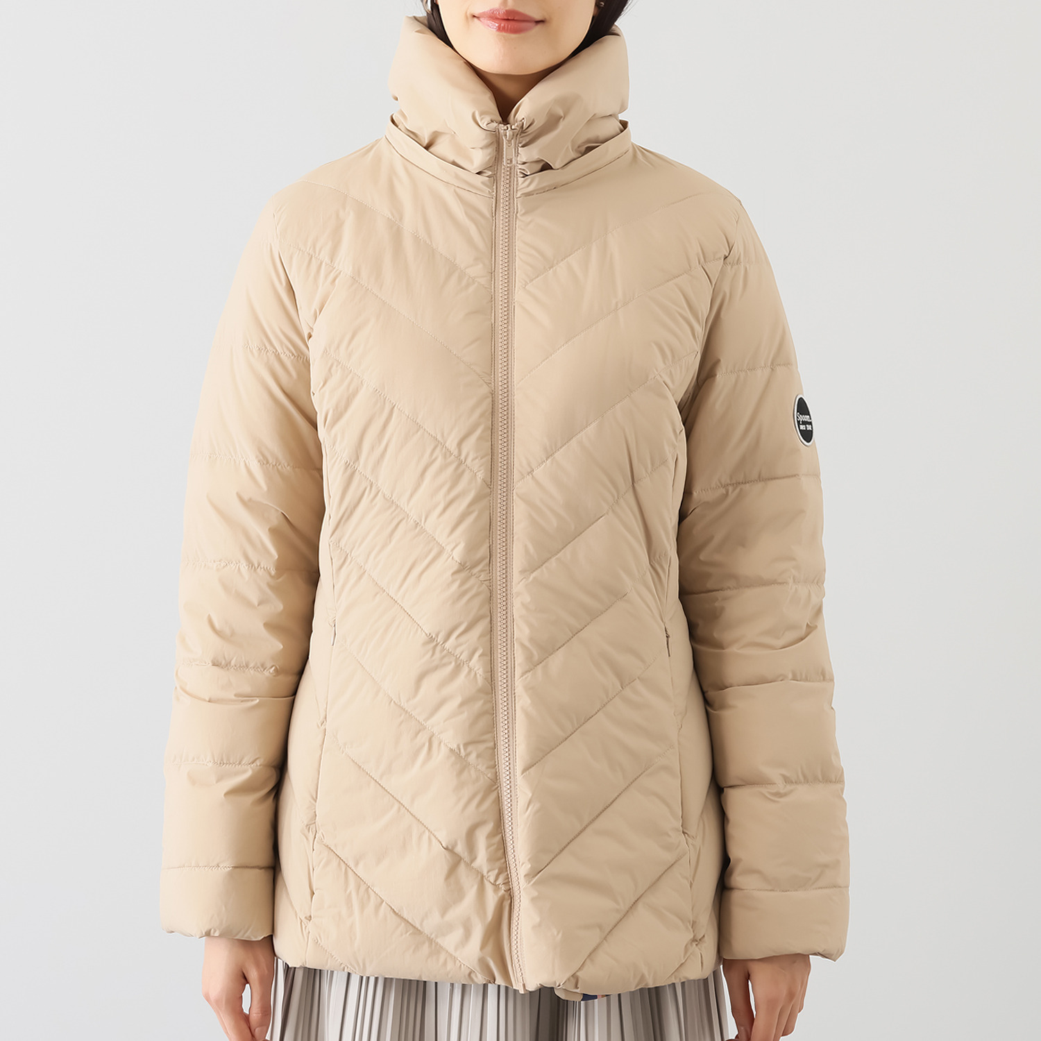 スプーム スタイリッシュ 軽量ダウンジャケット