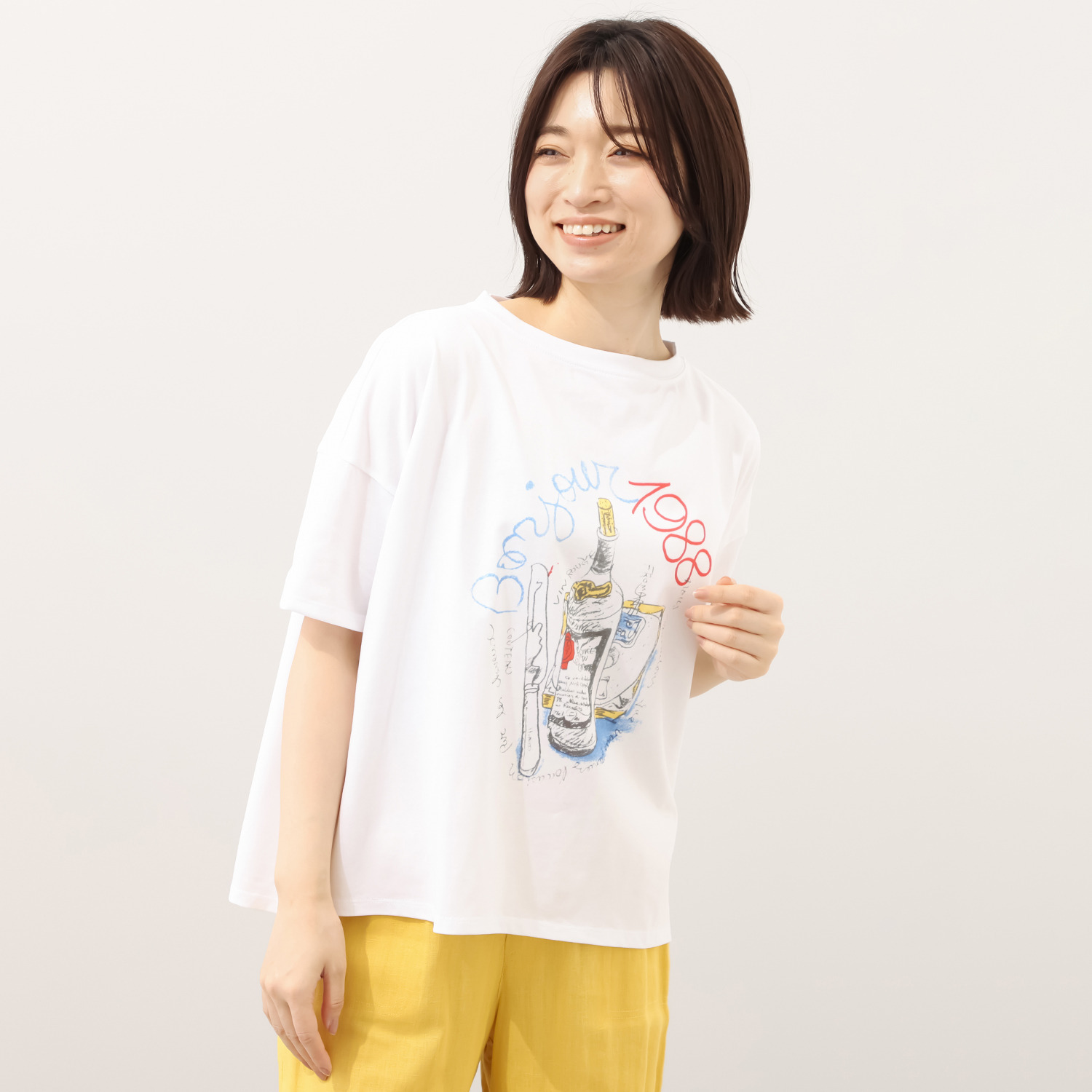 シャビージェンティール ビッグシルエット プリントＴシャツ