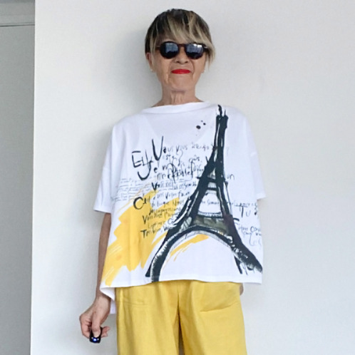 シャビージェンティール ビッグシルエット プリントＴシャツ