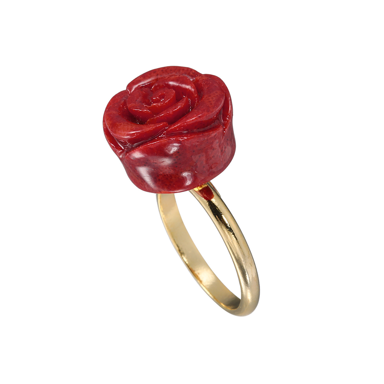 バイ　ネイチャー イソバナサンゴ ローズデザイン フレキシブルリング