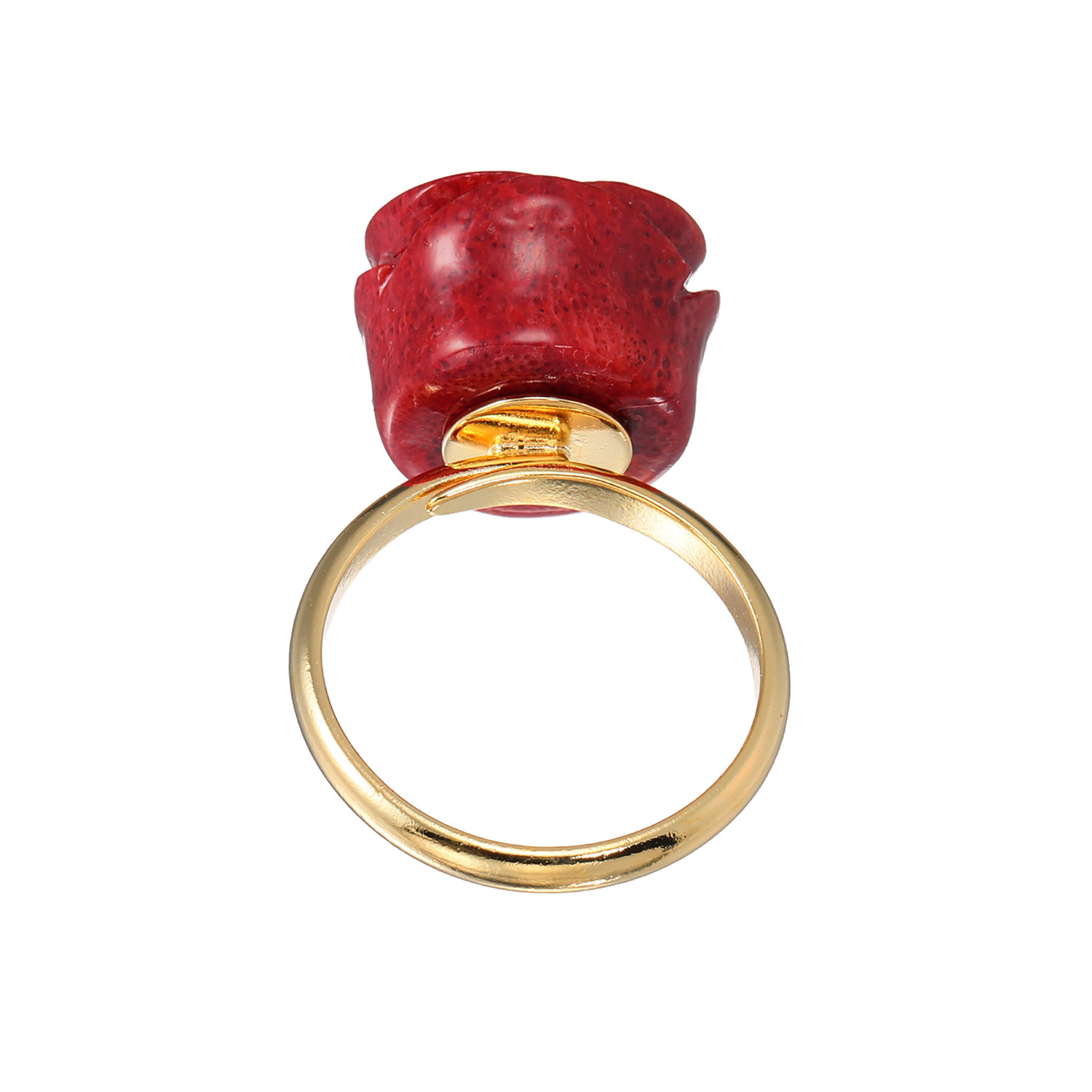 バイ　ネイチャー イソバナサンゴ ローズデザイン フレキシブルリング