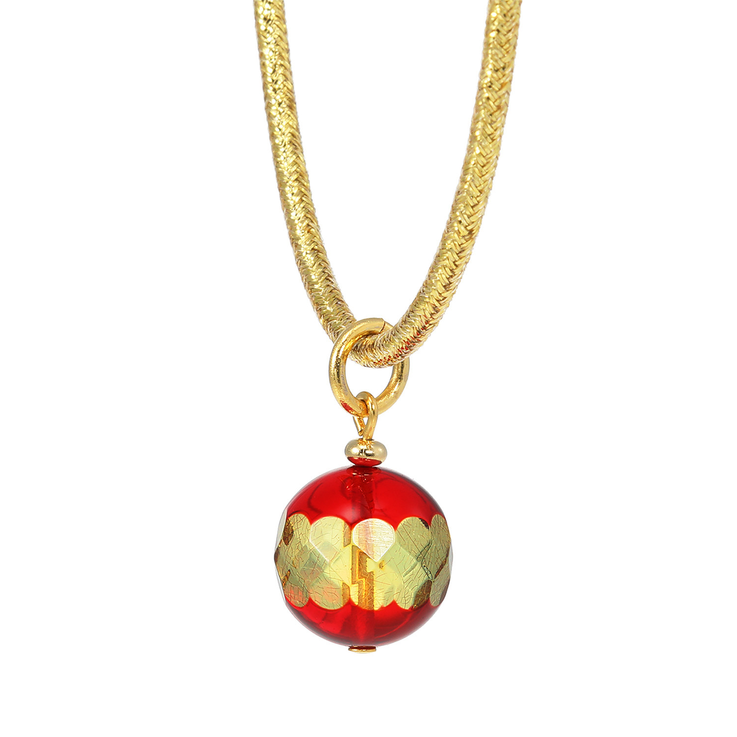 バイ　ネイチャー 琥珀 バイカラーカッティング オールマグネット コードペンダント