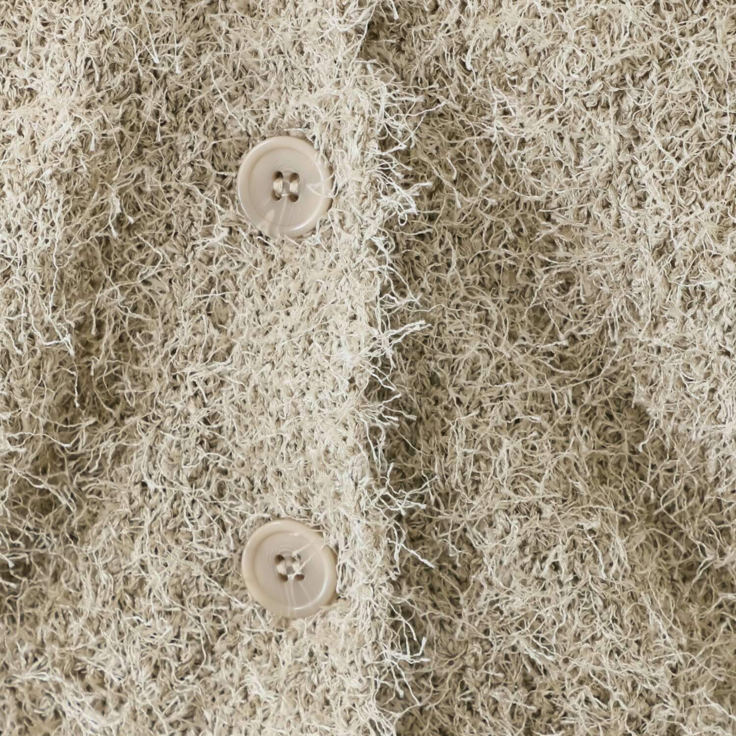 リサリサ ファンシーで大人な フリンジヤーン ニットカーディガン