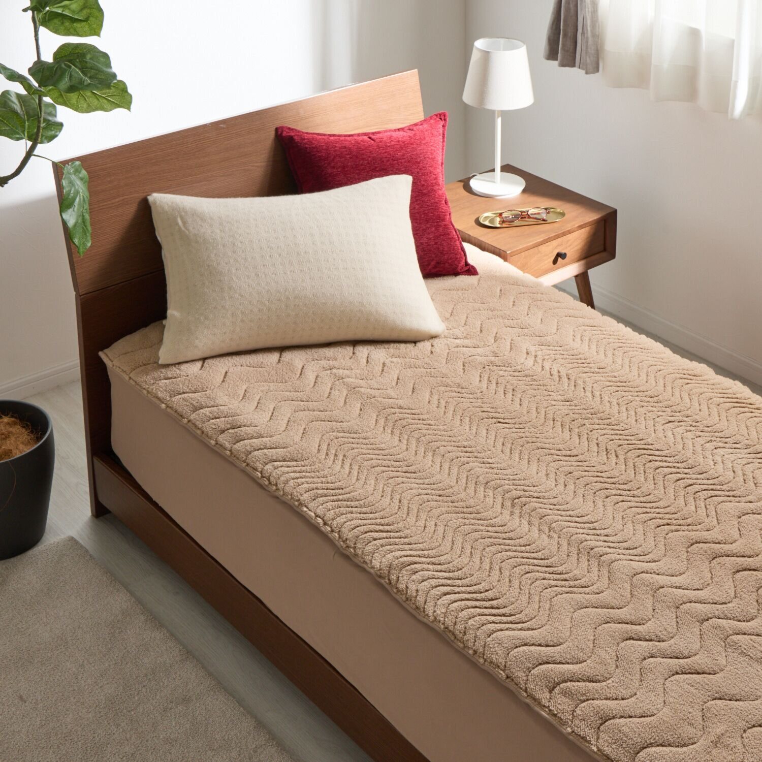 ｎｉｓｈｉｋａｗａ プラスワンで寝心地ＵＰ！ シーツとトッパーを一体化 あたたか＆サラッと快適 シートップ ＜ダブル＞