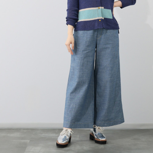 ハヤマ ブリーズ 柔らかなはき心地 コットンベース デニムライクパンツ ハヤマ ブリーズ 柔らかなはき心地 コットンベース デニムライクパンツ