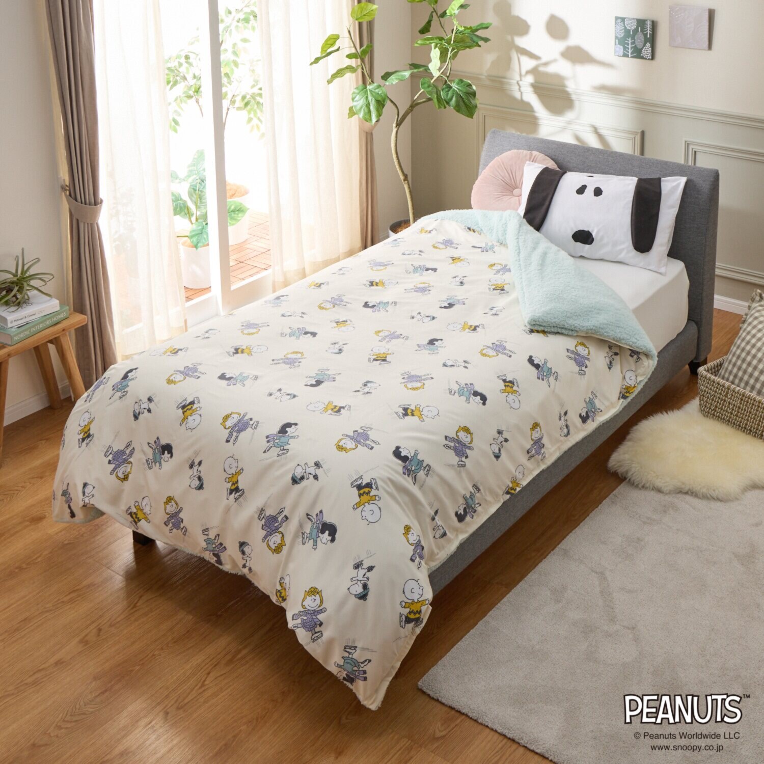 ＰＥＡＮＵＴＳ 　Ｓｋａｔｅ あったか掛けふとんカバー ＜シングル＞