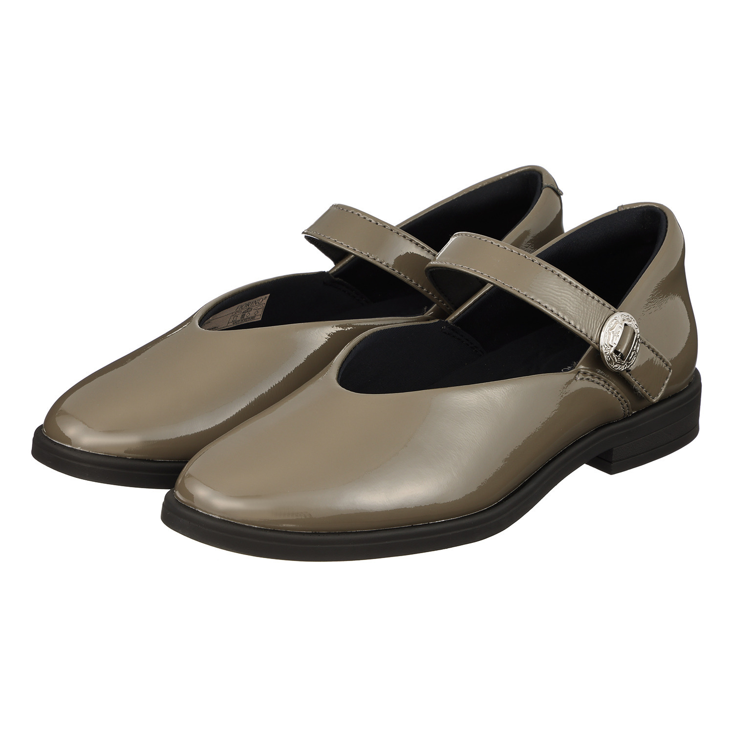 フィオリノ はっ水 ソフト山羊革エナメル 自社開発ソール使用 ストラップシューズ