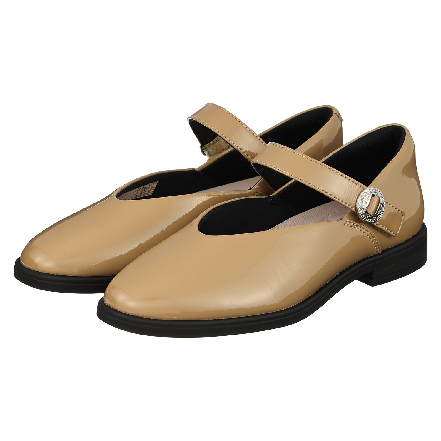 フィオリノ はっ水 ソフト山羊革エナメル 自社開発ソール使用 ストラップシューズ