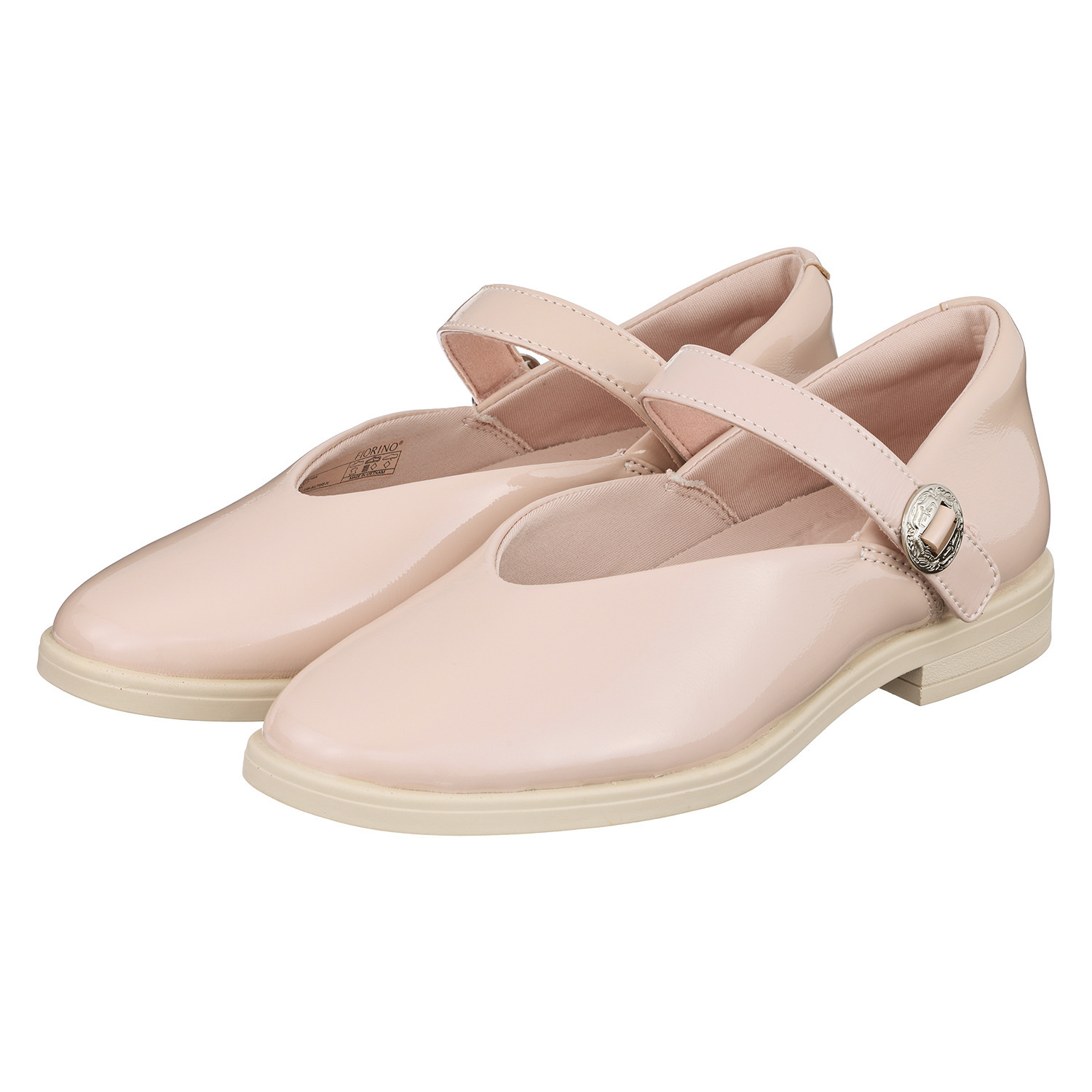 フィオリノ はっ水 ソフト山羊革エナメル 自社開発ソール使用 ストラップシューズ