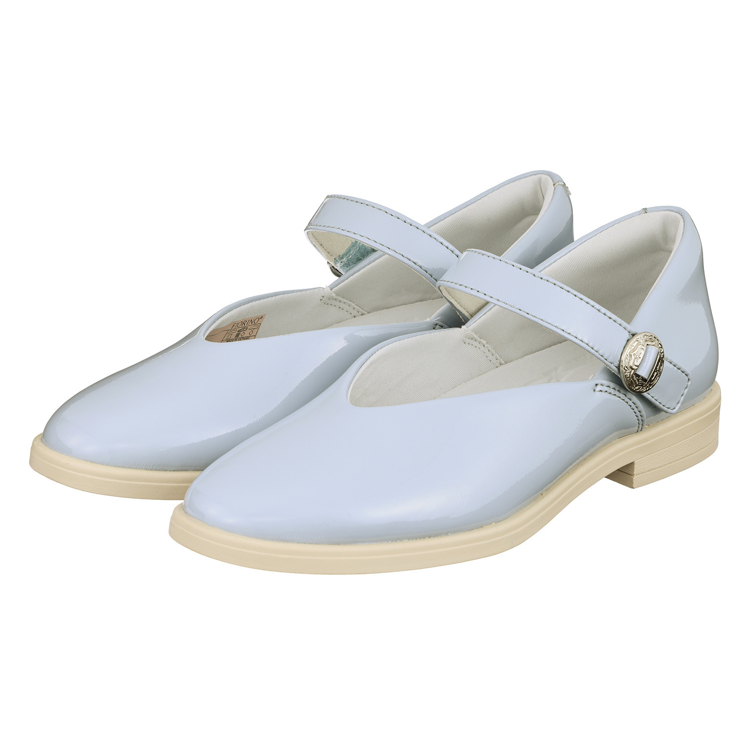 フィオリノ はっ水 ソフト山羊革エナメル 自社開発ソール使用 ストラップシューズ