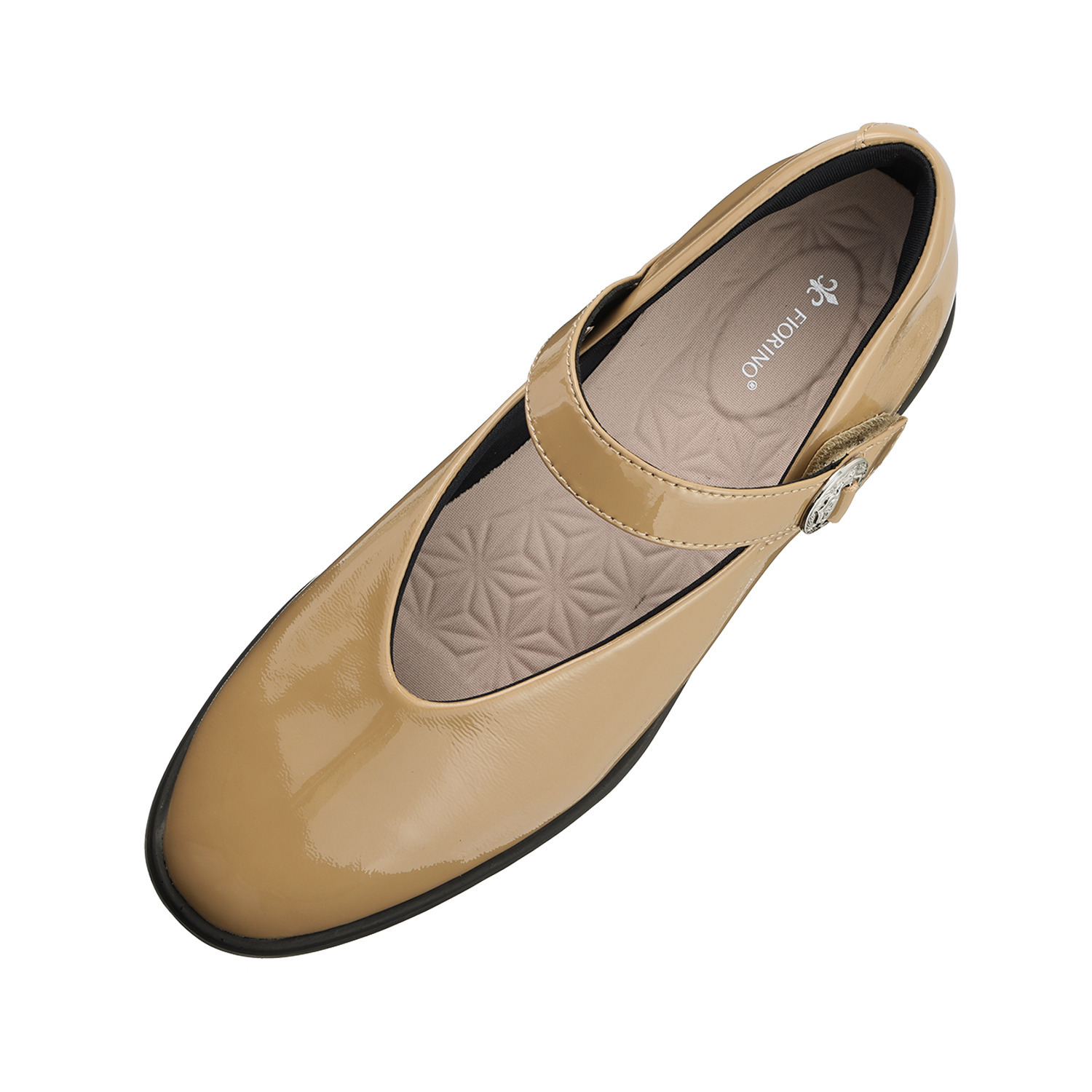 フィオリノ はっ水 ソフト山羊革エナメル 自社開発ソール使用 ストラップシューズ