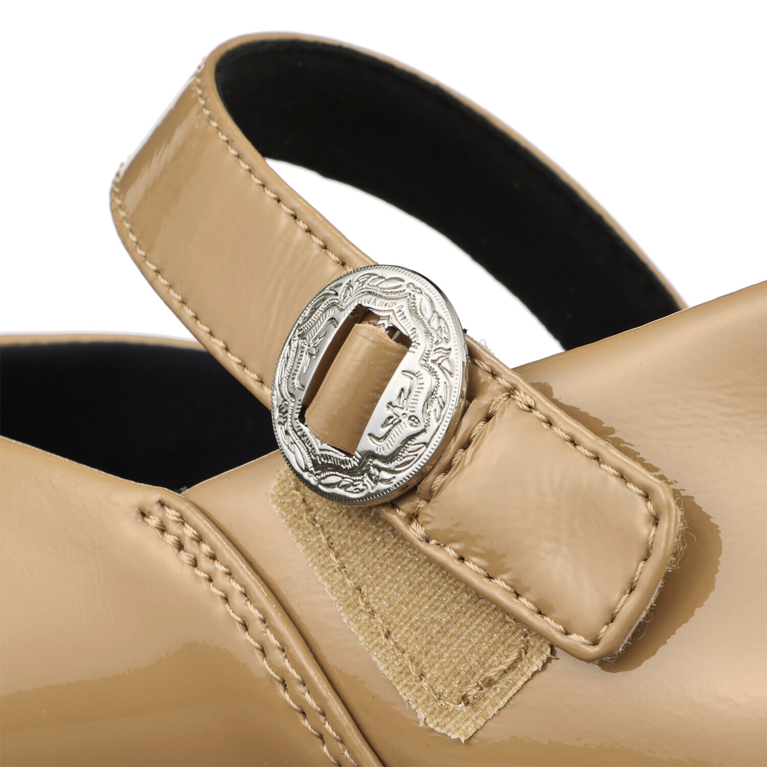 フィオリノ はっ水 ソフト山羊革エナメル 自社開発ソール使用 ストラップシューズ