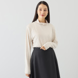 コイビトミサキ シワ加工 裏起毛 インナープルオーバー