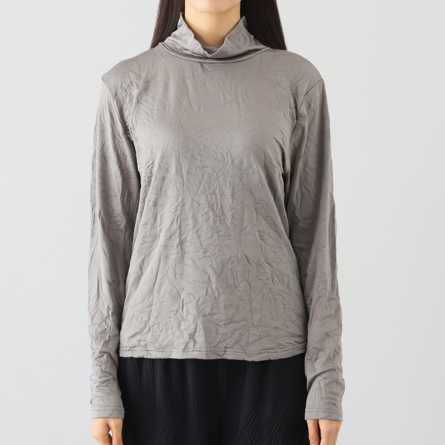 コイビトミサキ シワ加工 裏起毛 インナープルオーバー