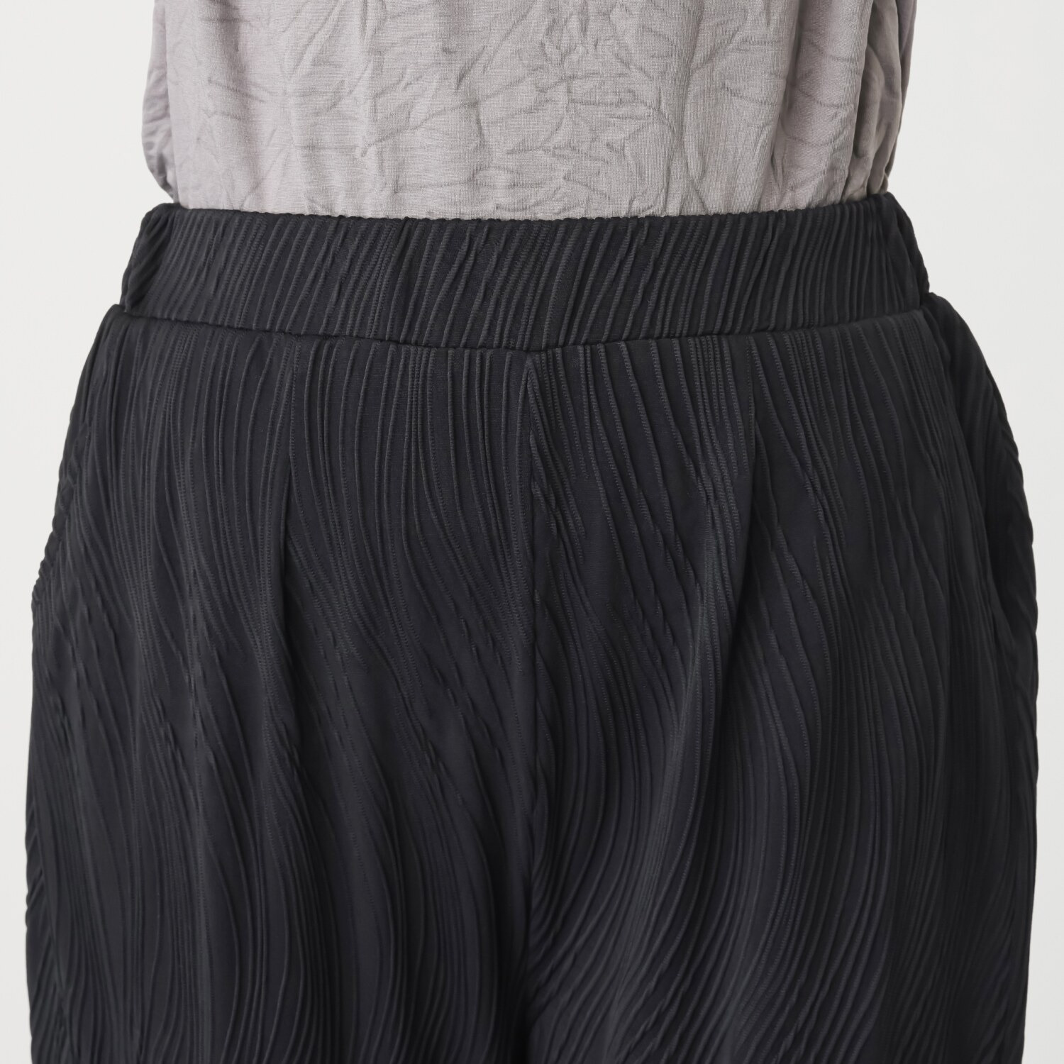 コイビトミサキ ジャガード ストレッチ ワイドパンツ