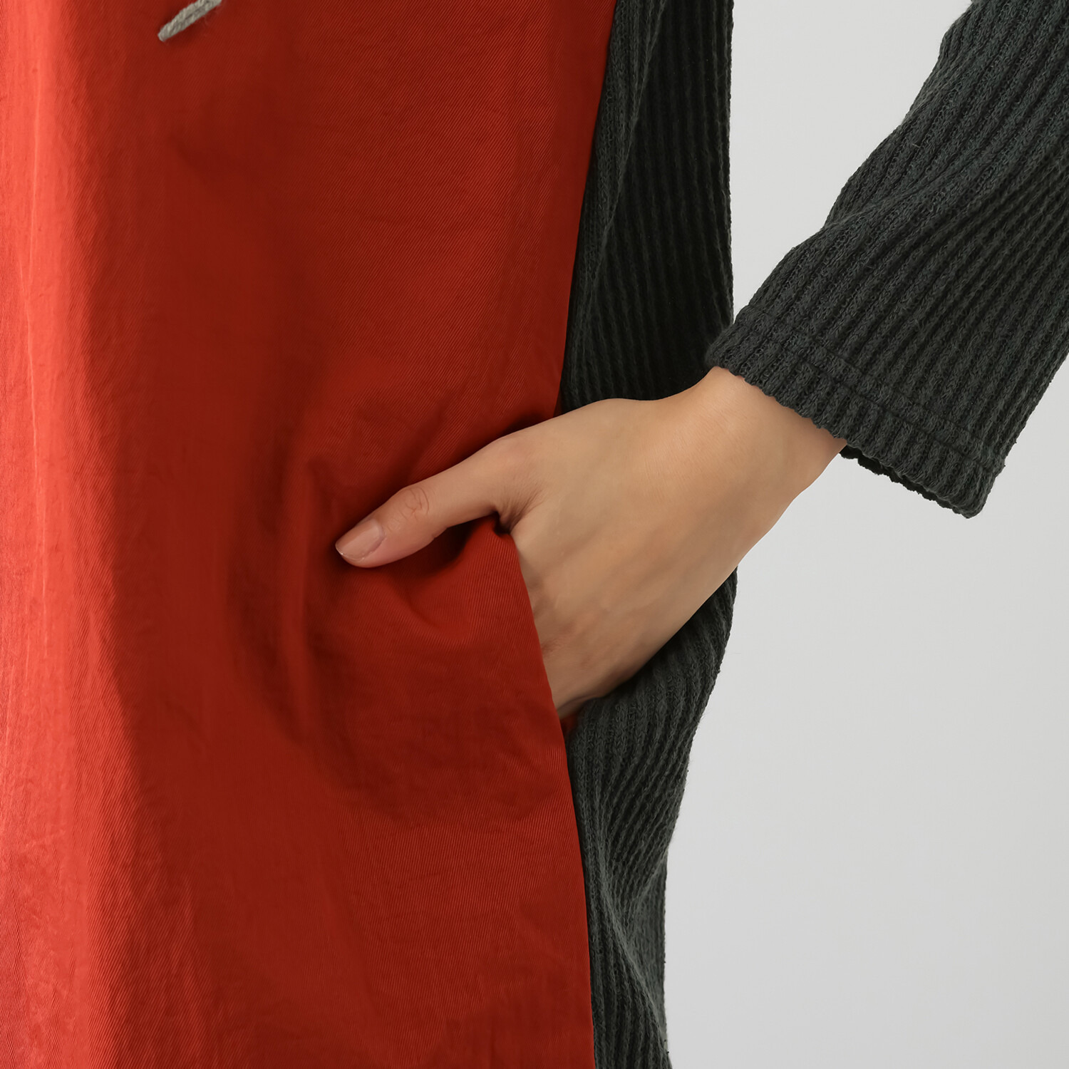 コイビトミサキ 異素材切替 ボアアクセント チュニック