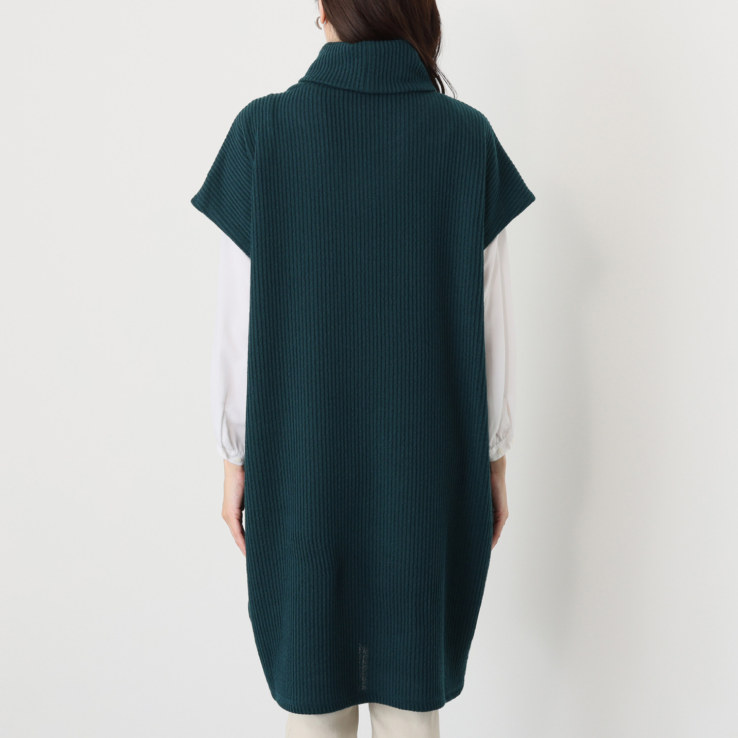 コイビトミサキ フェイクスエード 切替デザイン チュニック