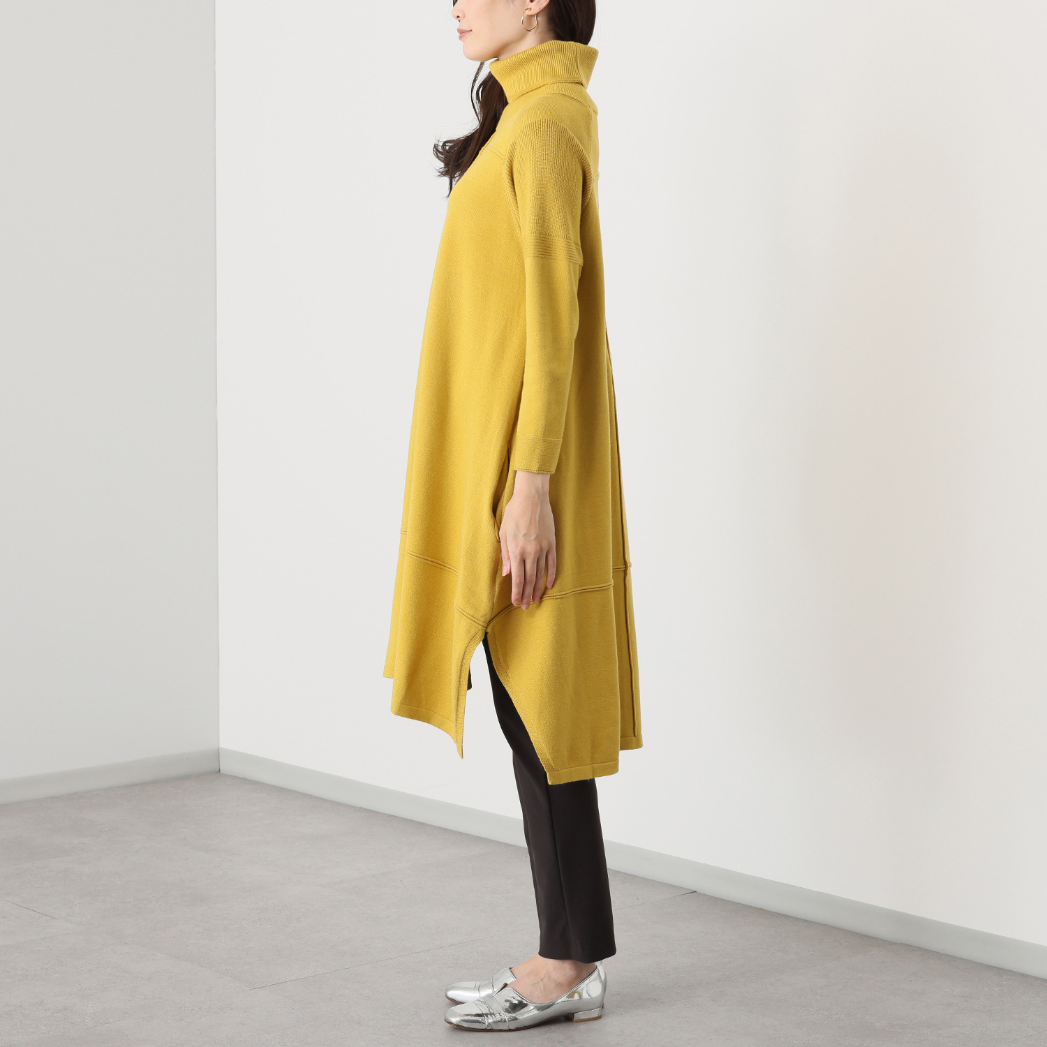 コイビトミサキ 切替デザイン ニットワンピース