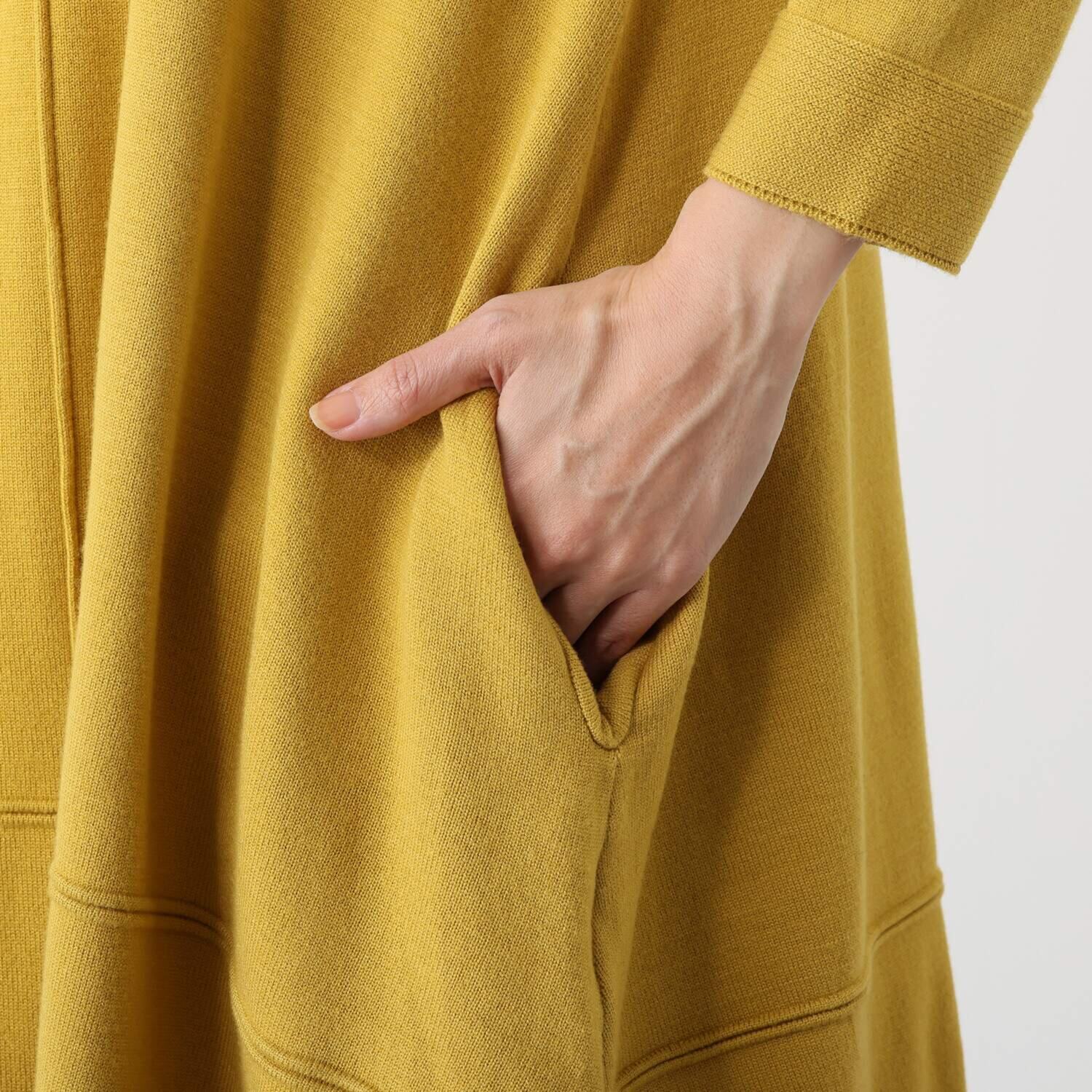 コイビトミサキ 切替デザイン ニットワンピース