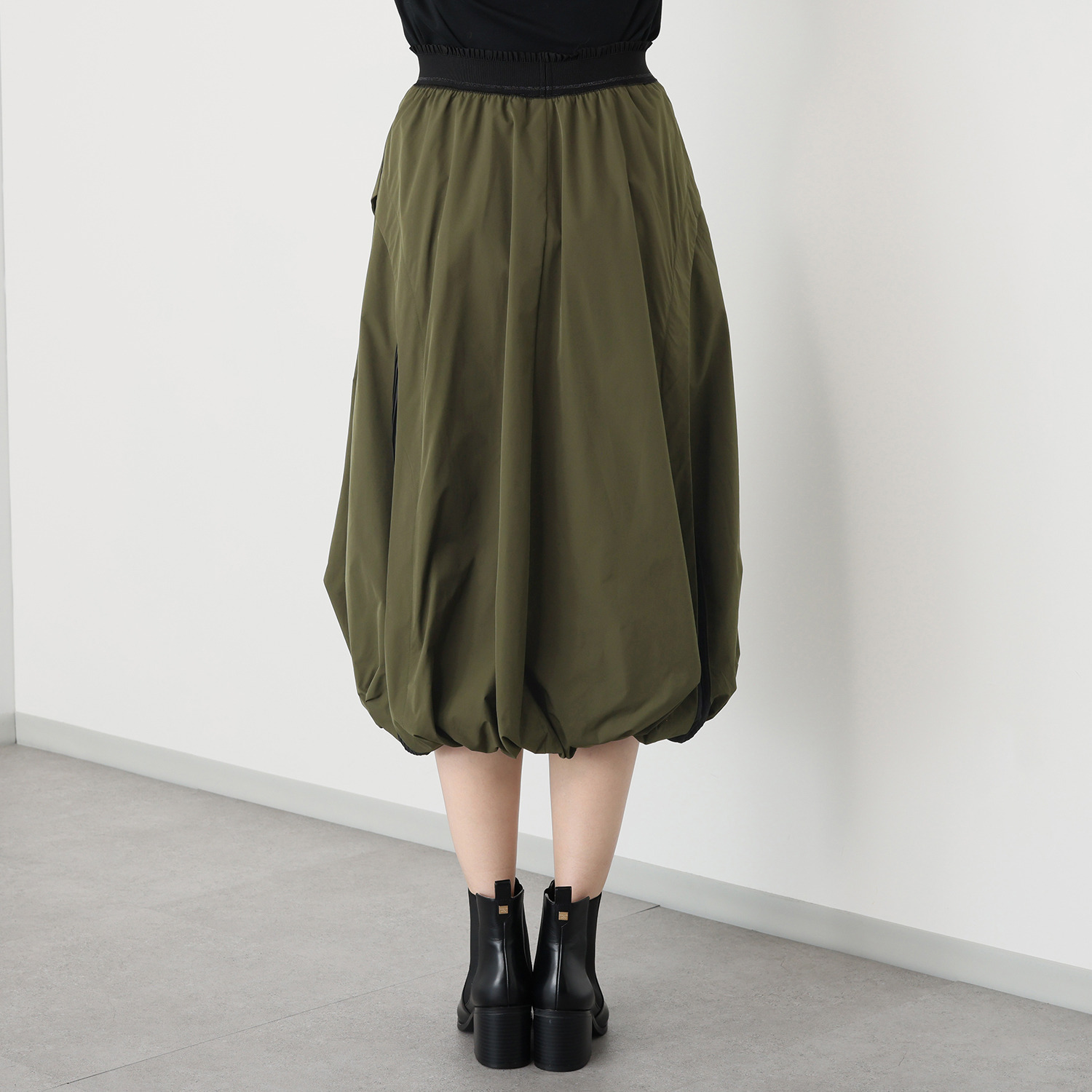 コイビトミサキ 異素材切替 バルーンシルエット スカート