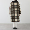 コイビトミサキ ブークレ チェック柄コート