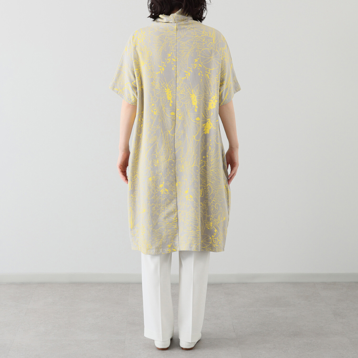 コイビトミサキ ボタニカル柄 プリント ベストチュニック