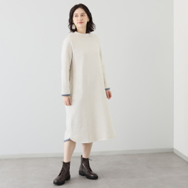 シロヤイチガントウキョウ リバーエース（Ｒ） 裏毛起毛 ラグランスリーブ ワンピース