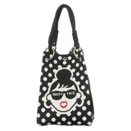 ハッピーフェイス ピコニットトートバッグ “ドット”