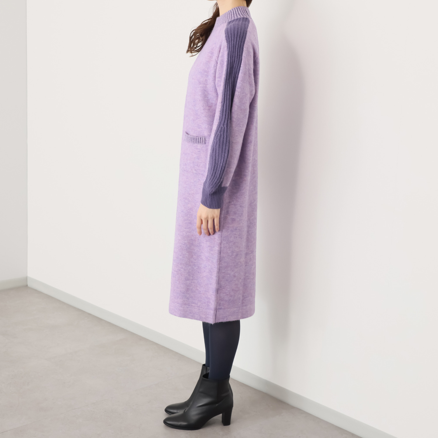 アリュメット 変形スリーブ ワンピース