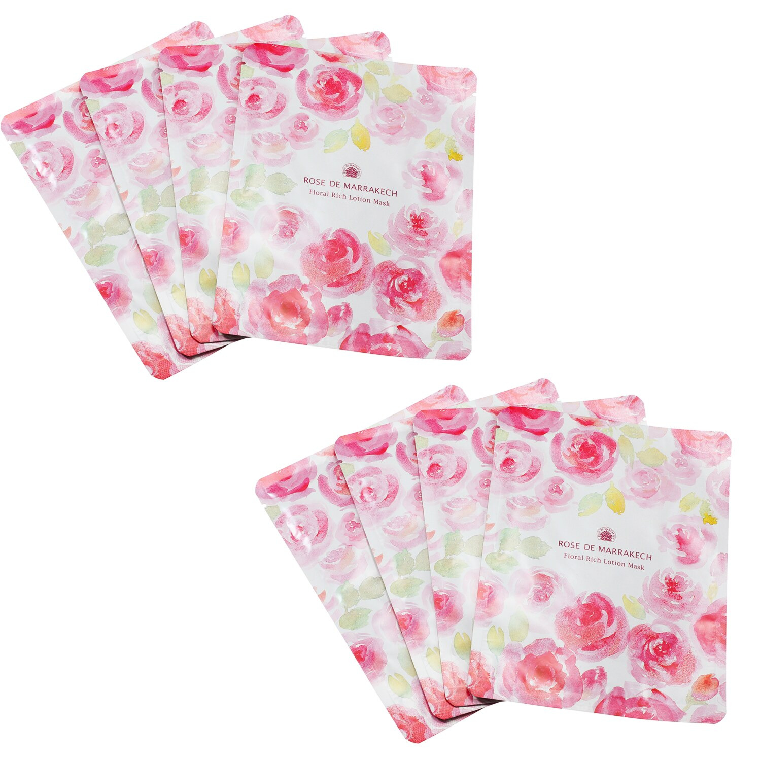 ローズ・ド・マラケシュ 首元までの特別サイズで 保湿・肌引き締めケア フローラル リッチローションマスク デビュー２箱セット