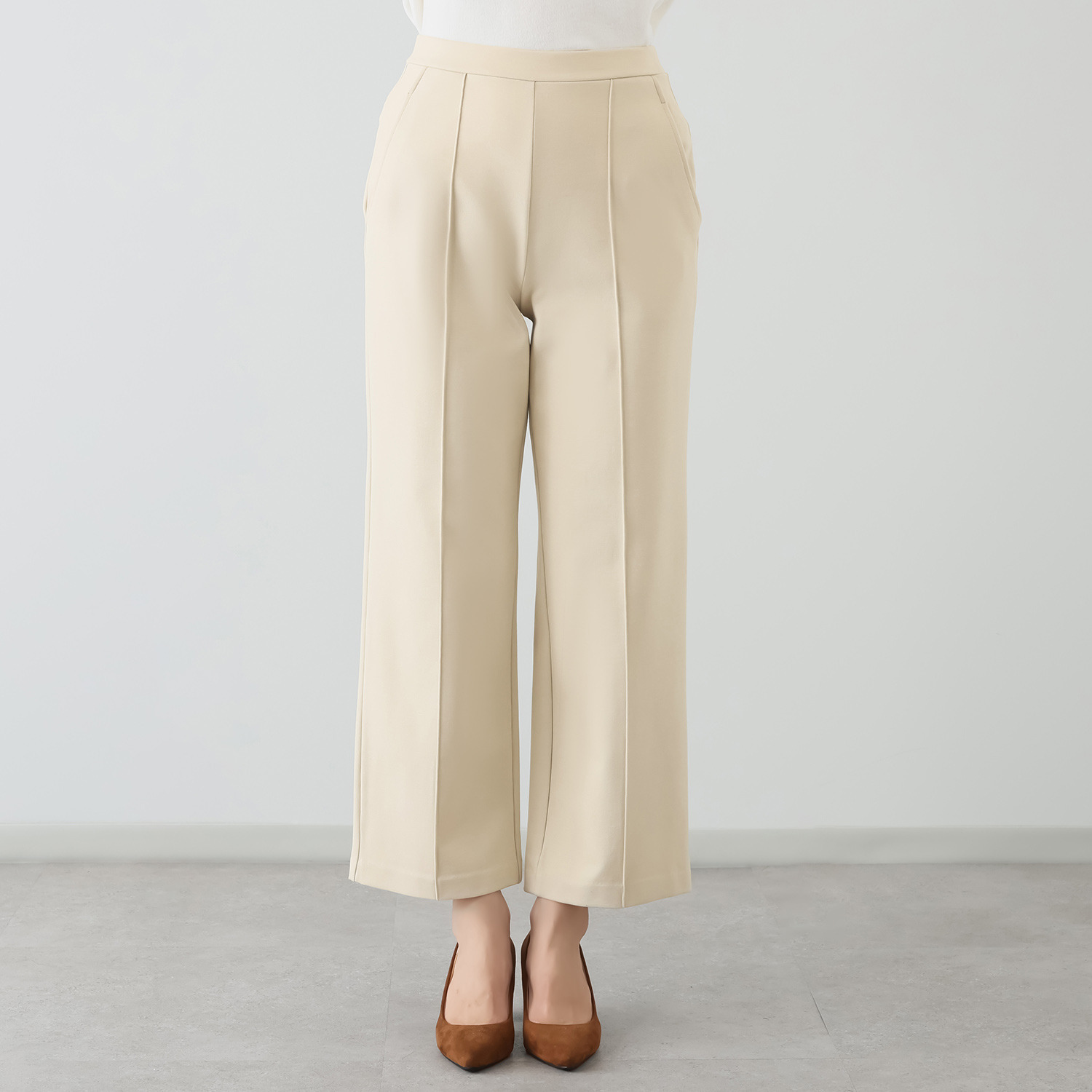 ＡＲＩＫＩ ピンタック 緩やかストレートパンツ ＜股下６６ｃｍ＞＆ 裏起毛プリント ストレートパンツ ＜股下７２ｃｍ＞