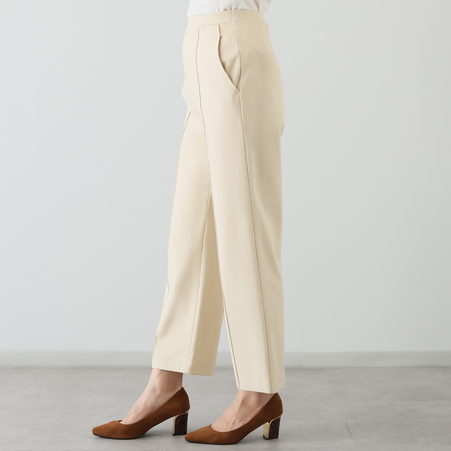 ＡＲＩＫＩ ピンタック 緩やかストレートパンツ ＜股下６６ｃｍ＞＆ 裏起毛プリント ストレートパンツ ＜股下７２ｃｍ＞