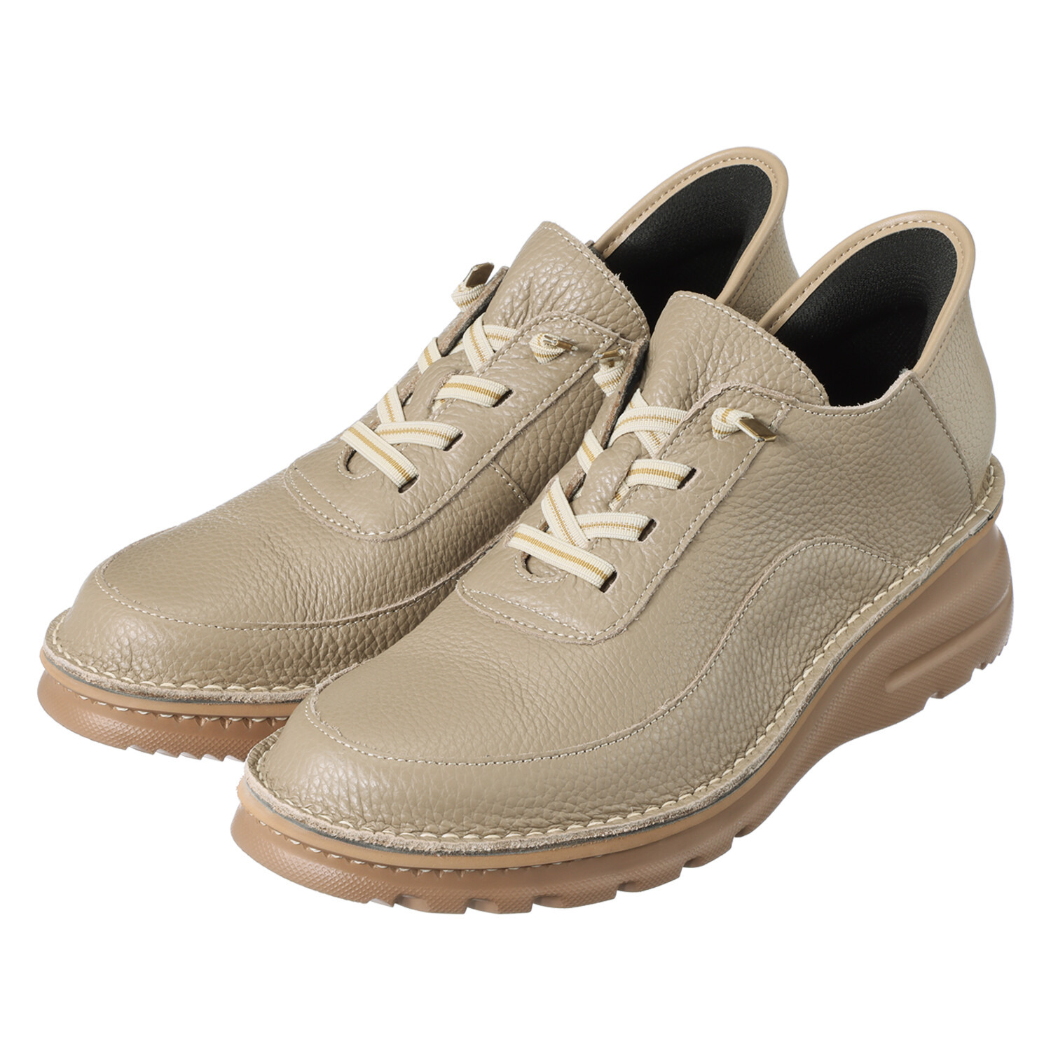 ＪＳハートレーベル ＜日本製＞はっ水レザー ワンツーゴーで着脱楽ちん ４Ｅ軽量スニーカー