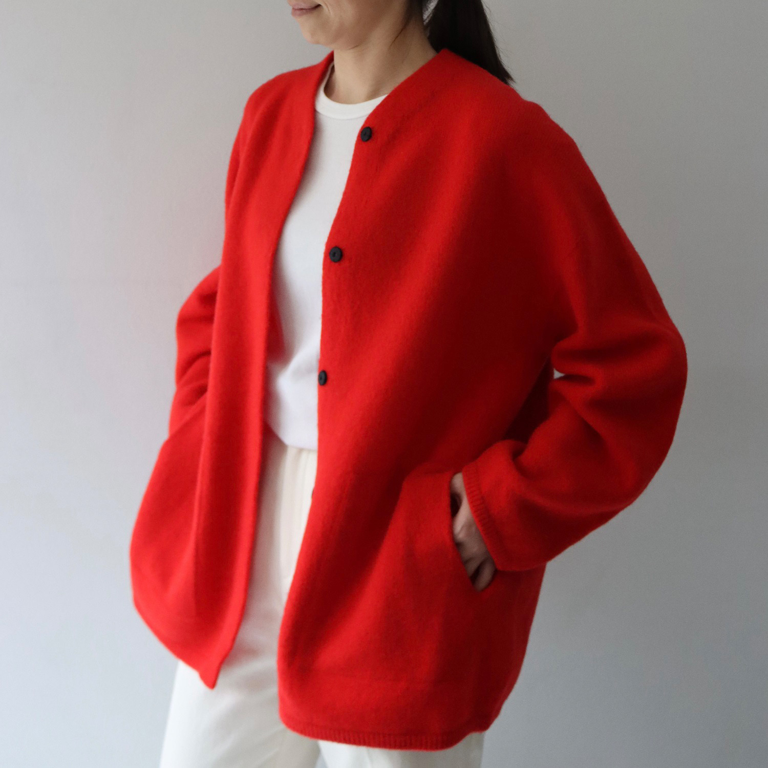 エマキュレイト 日本製 ウール１００％ ホールガーメント（Ｒ） カーディガン