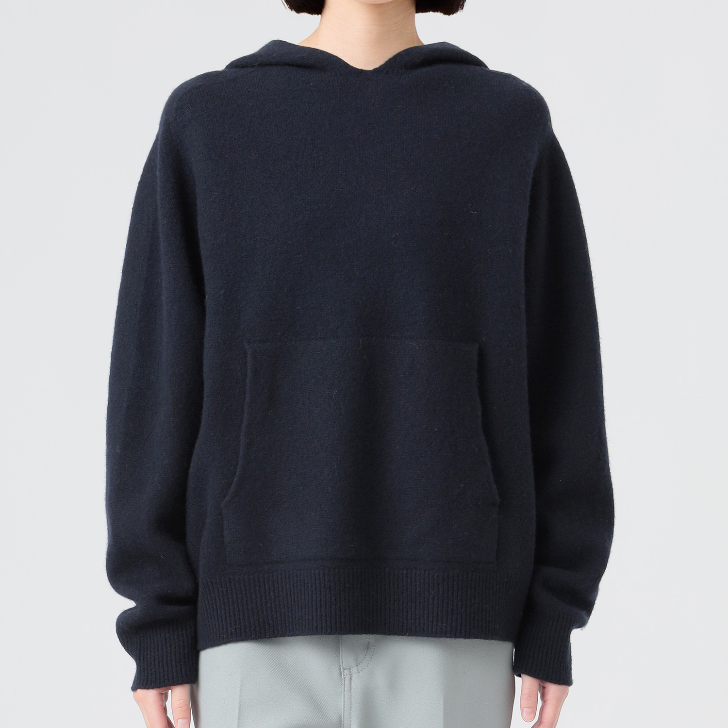 エマキュレイト 日本製 ウール１００％ ホールガーメント（Ｒ） フーディープルオーバー