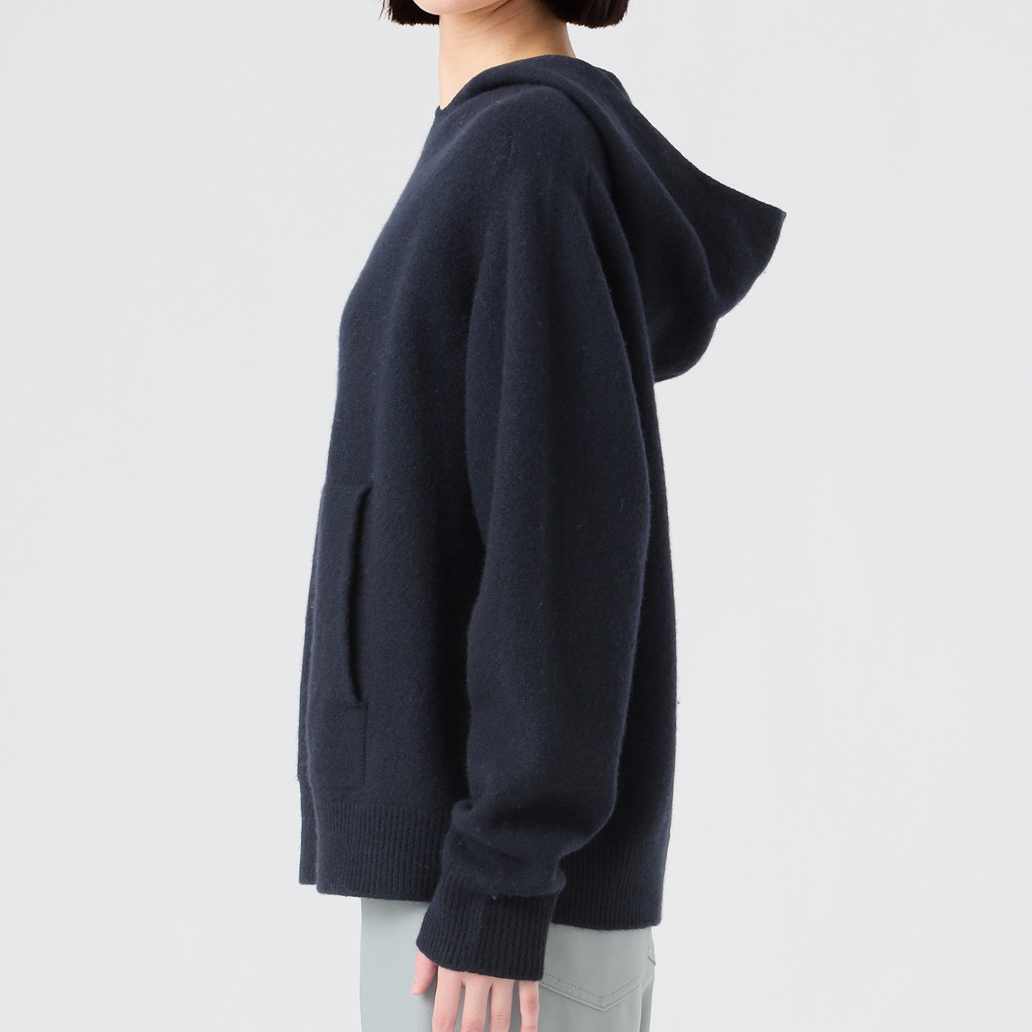 エマキュレイト 日本製 ウール１００％ ホールガーメント（Ｒ） フーディープルオーバー