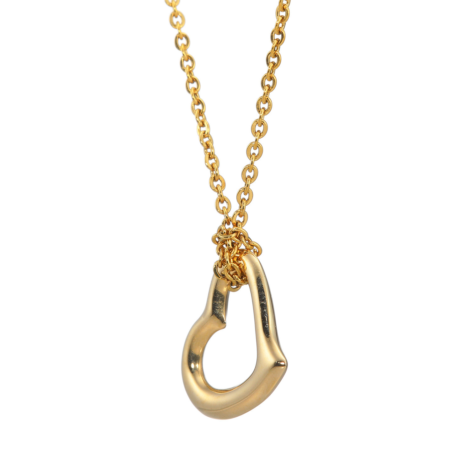 エムイー・ブリランテ １８Ｋハートモティーフ＆ ステンレスチェーン ペンダント ＜Ｓ＞