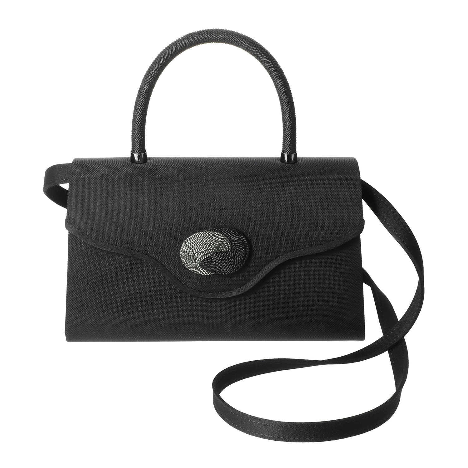 岩佐 国内生産 組ひもオーナメント ショルダーストラップ付 米沢織フォーマルバッグ