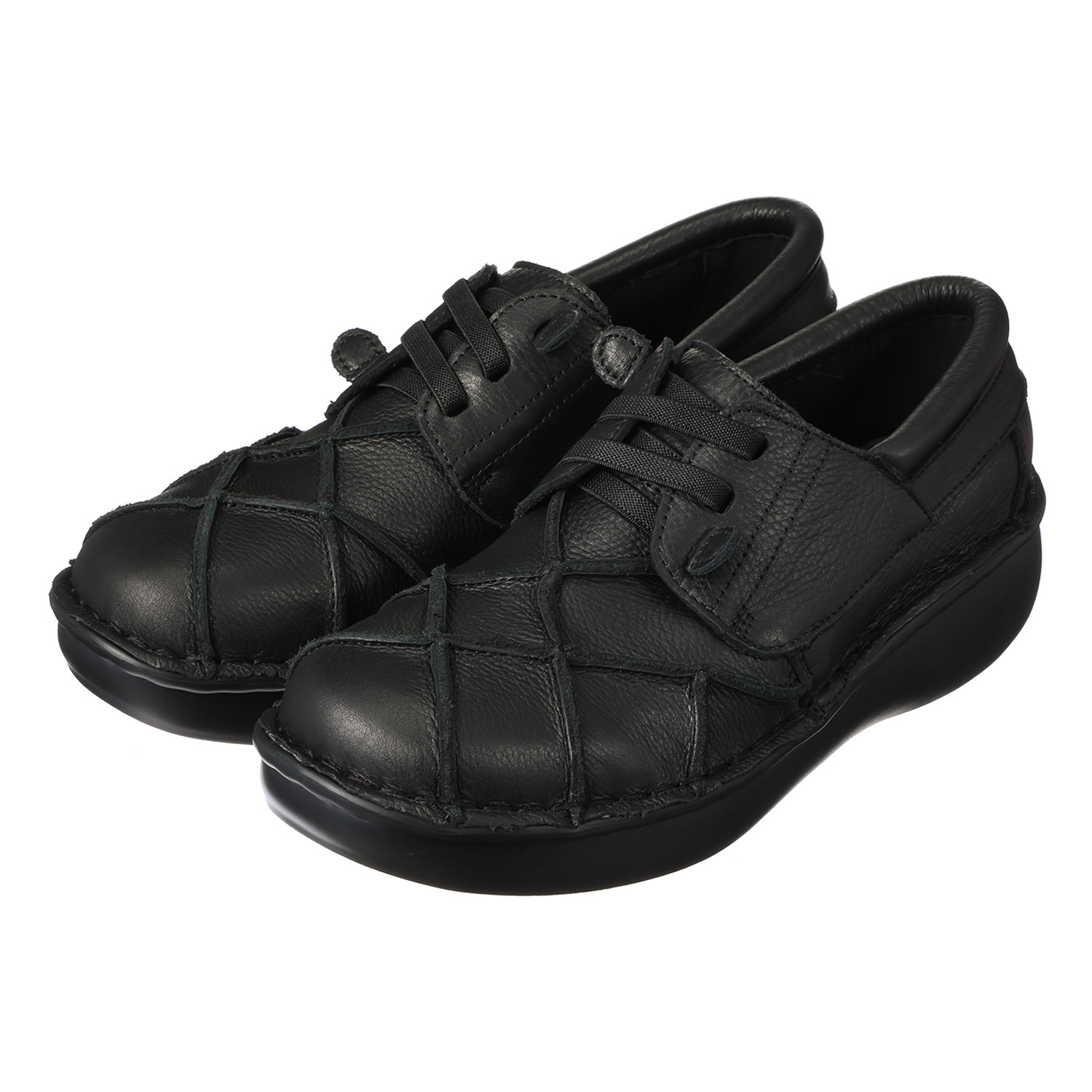 エスタシオン 牛革 ゴムレースシューズ