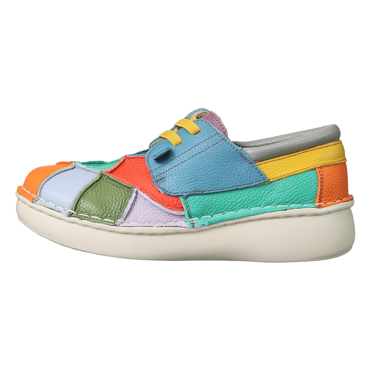 エスタシオン 牛革 ゴムレースシューズ