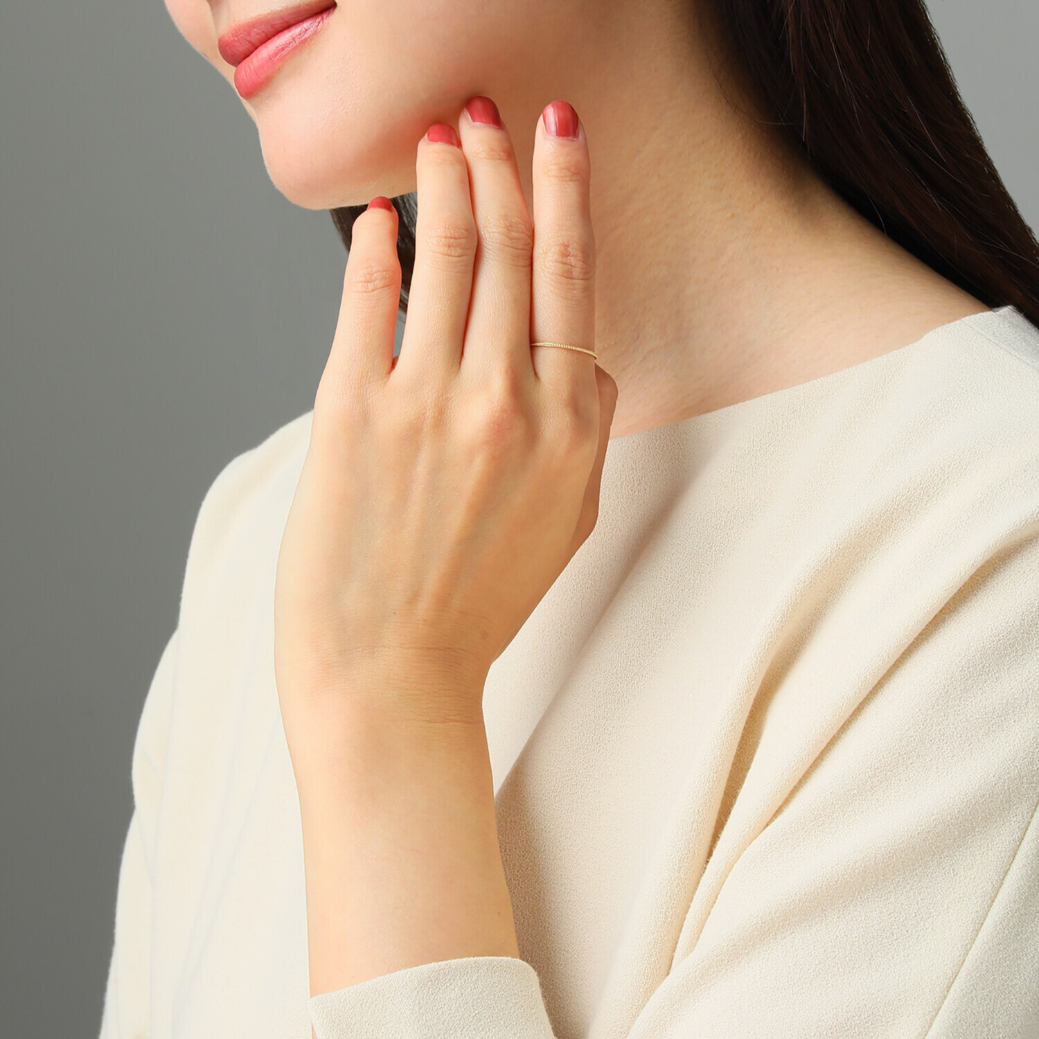 エムイー・ブリランテ １８Ｋ ミル打ち風 スキニーリング