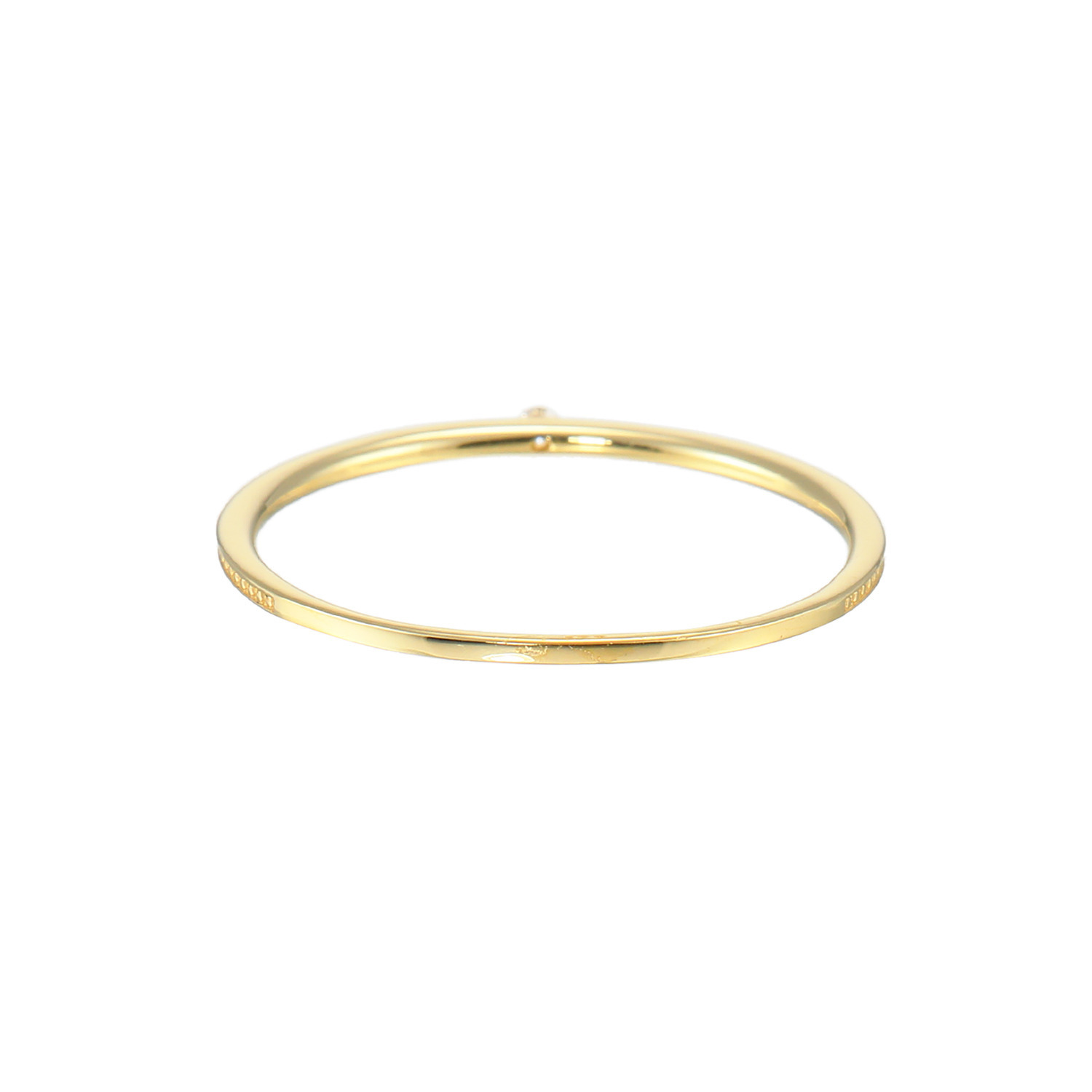 エムイー・ブリランテ １８Ｋ ダイヤモンド ミル打ち風 スキニーリング