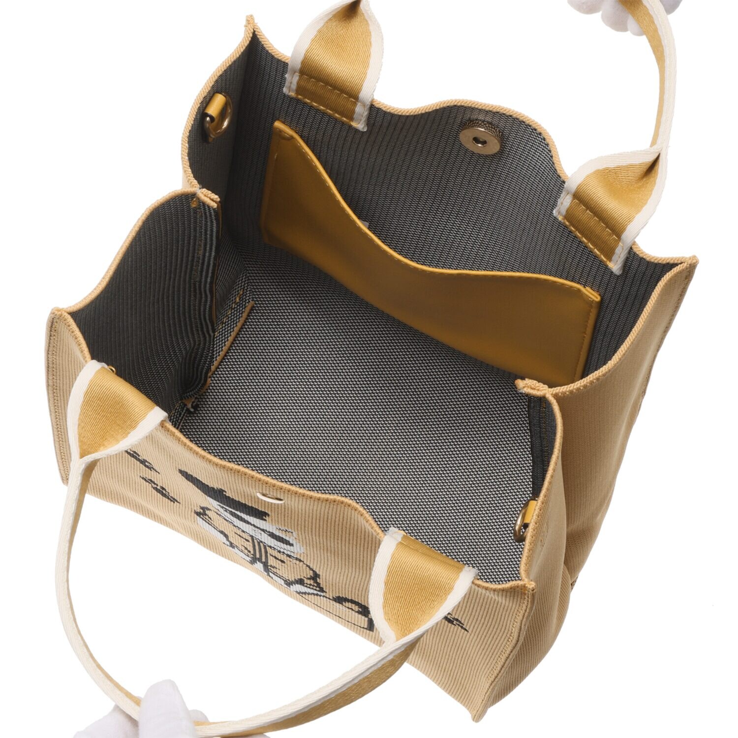 ラルジュ サングラスネコ ２ウェイ ニット ショルダートートバッグ