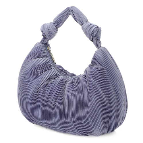 ラルジュ プリーツ加工 結びハンドル 軽量ふんわり ワンショルダーバッグ