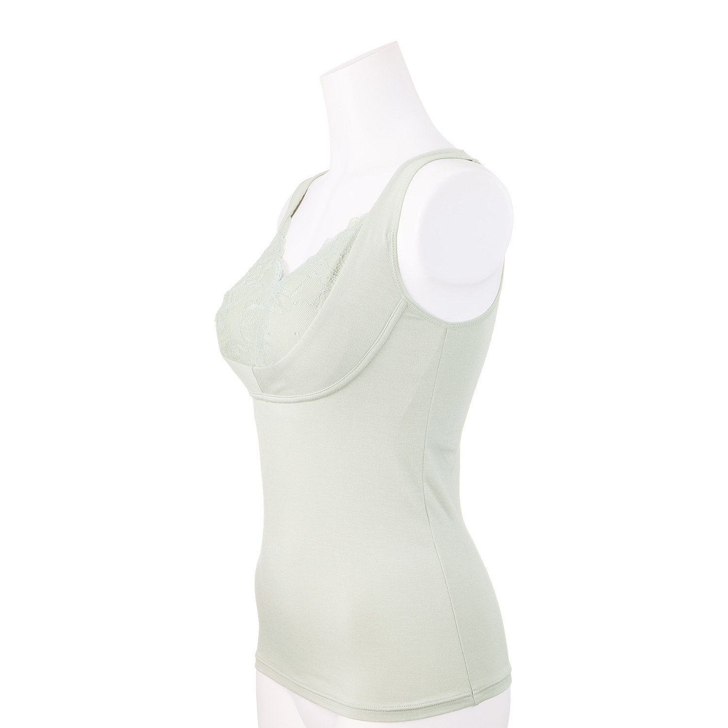 エレーヌ 抗菌防臭 シルキースムース ふわっと包んでバストＵＰ カップ付タンクトップ ２枚セット