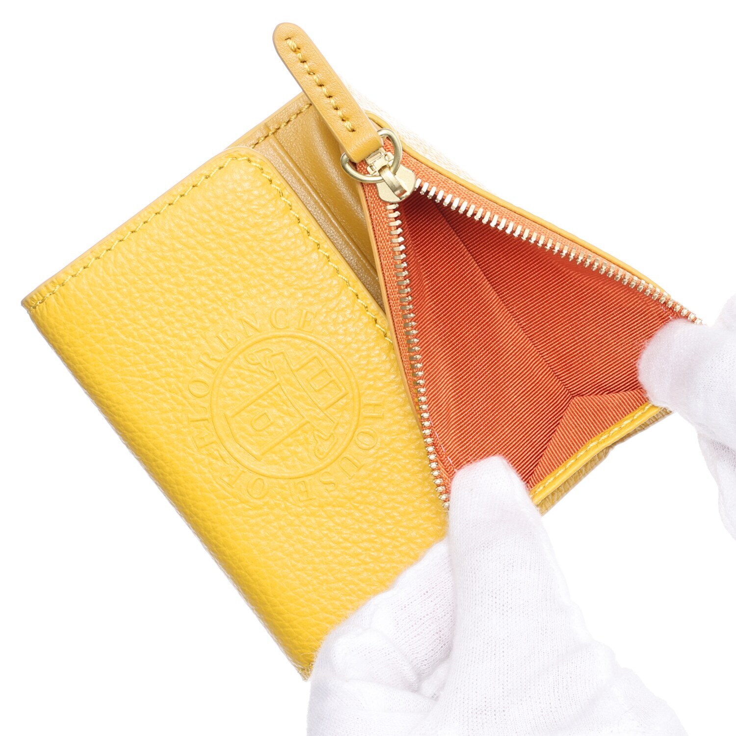 ハウスオブフローレンス 小銭入れ付 三つ折りカードケース