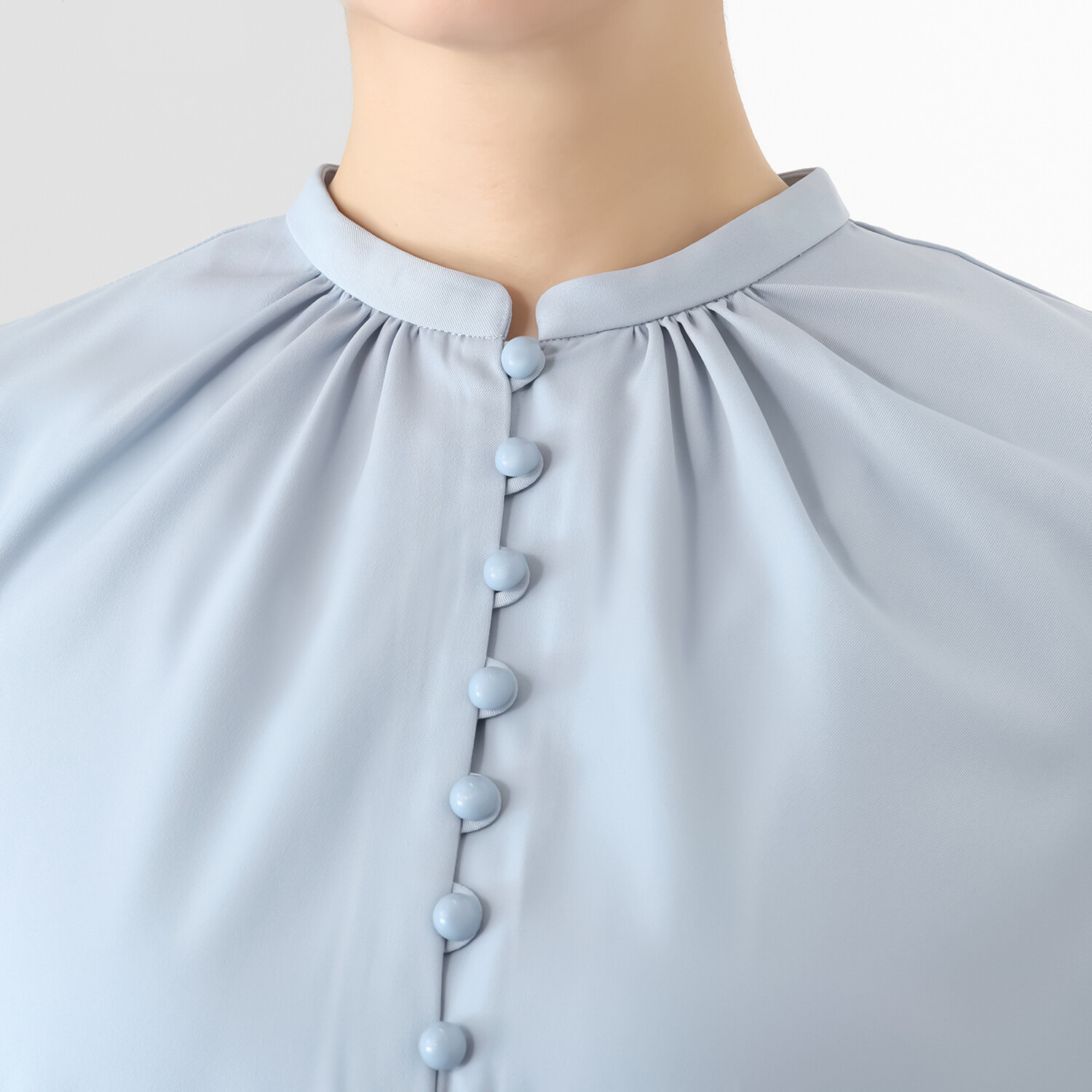 クリス・セリーン オリジナルレース使い カフス ギャザーアクセント プルオーバーブラウス