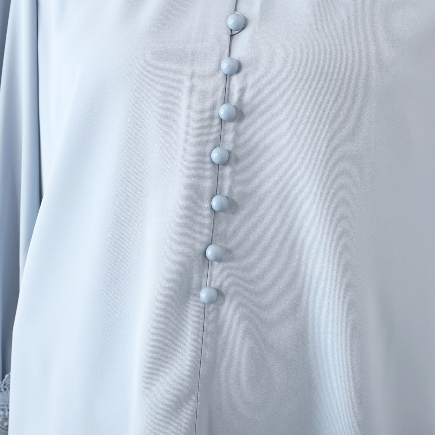 クリス・セリーン オリジナルレース使い カフス ギャザーアクセント プルオーバーブラウス