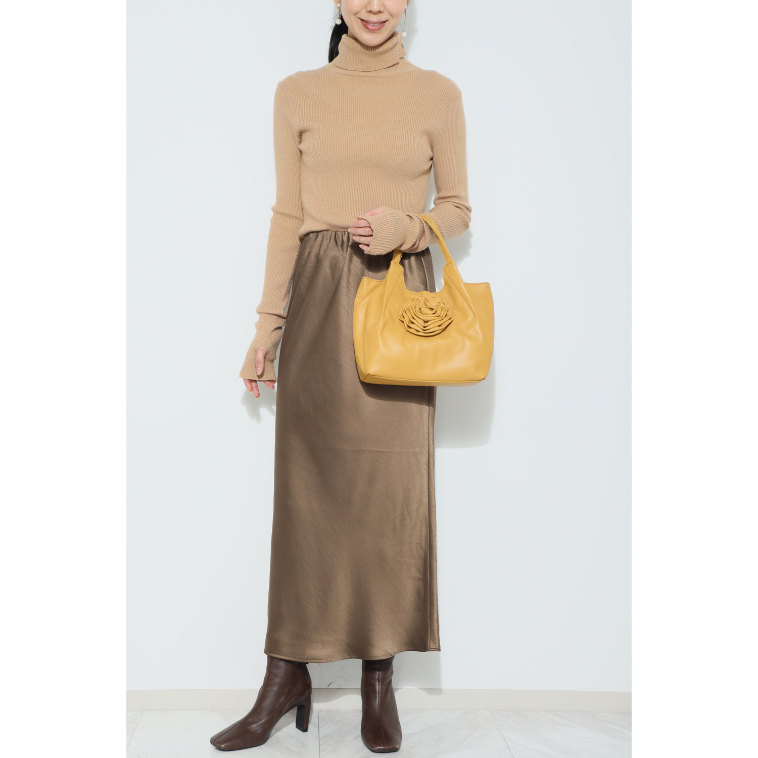 ラルジュ お花モティーフ トートバッグ